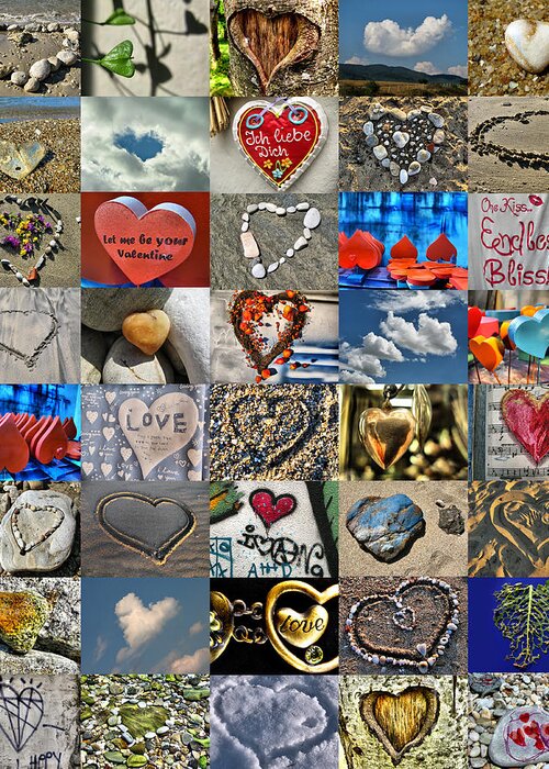 Valentine Hearts Greeting Card featuring the photograph Valentine - Hearts and Memories  by Daliana Pacuraru