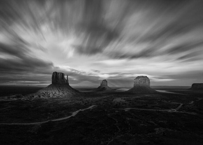 Monument Valley Greeting Card featuring the photograph Valley of Time by Tassanee Angiolillo