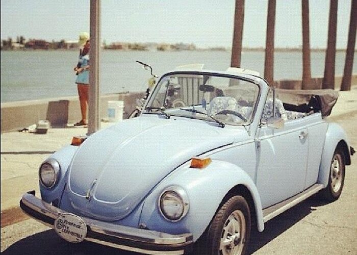 Cute Greeting Card featuring the photograph #veedub #vw #beetle #volks #cute by Katie Ball