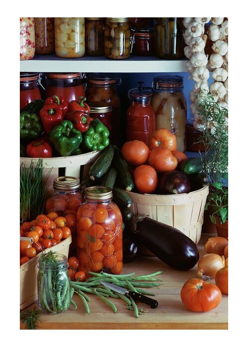 Still Life Greeting Card featuring the photograph Vegetables For Pickling by Emerick Bronson