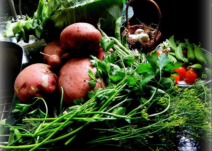 Vegetables Greeting Card featuring the photograph Vegetables. Still Life by Tatyana Searcy