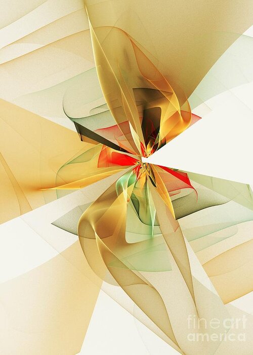 Abstract Greeting Card featuring the digital art Veildance series 1 by Klara Acel