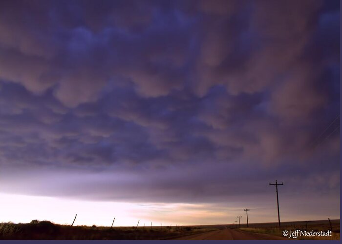 Storms Greeting Card featuring the photograph Velvet mammatus by Jeff Niederstadt