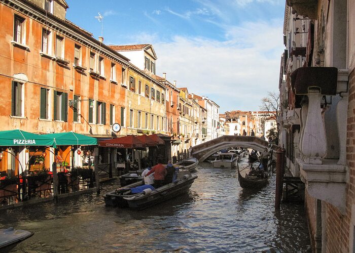 Venice Greeting Card featuring the photograph Venetian Canal by Joe Winkler
