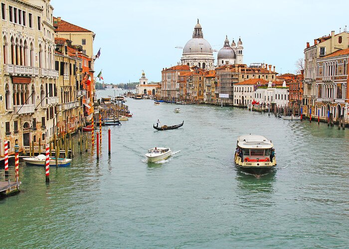 Venice Greeting Card featuring the photograph Venice, Italy - Grand Canal by Richard Krebs