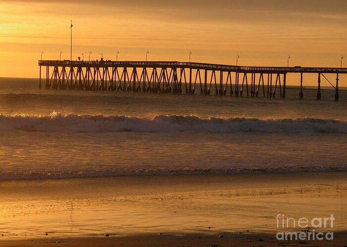 Ventura Greeting Card featuring the photograph Ventura Pier by Kathleen Gauthier