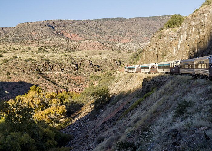 Clarkdale Arizona Greeting Card featuring the photograph Verde Canyon Railway Landscape 2 by Jim Moss