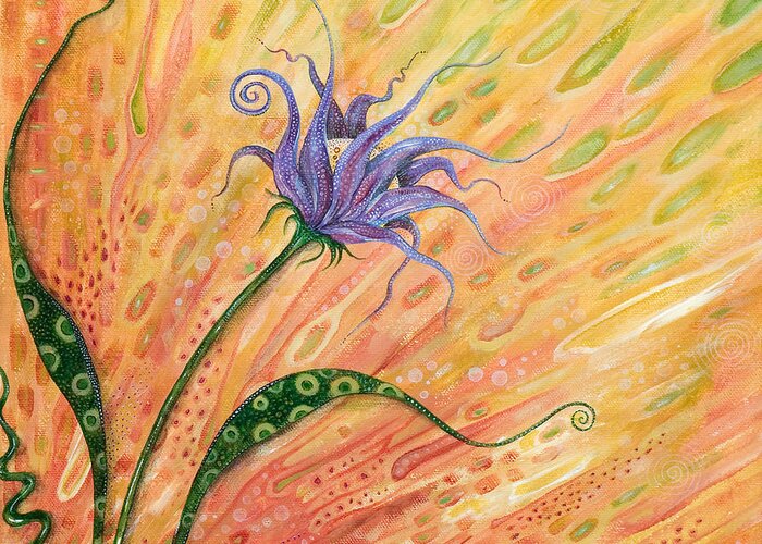 Floral Greeting Card featuring the painting Verve by Tanielle Childers