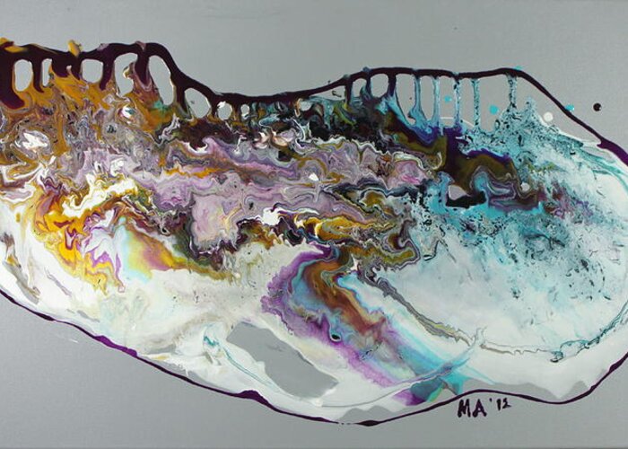 Fluid Greeting Card featuring the painting Vessel by Madeleine Arnett