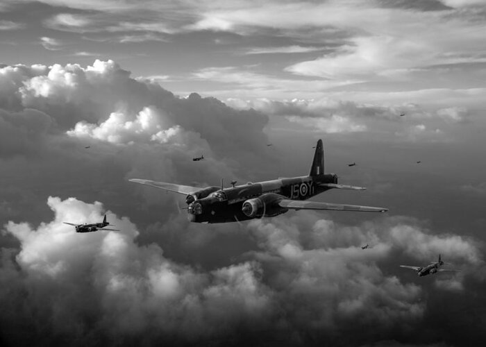 Wellington Greeting Card featuring the photograph Vickers Wellingtons with 16 OTU by Gary Eason