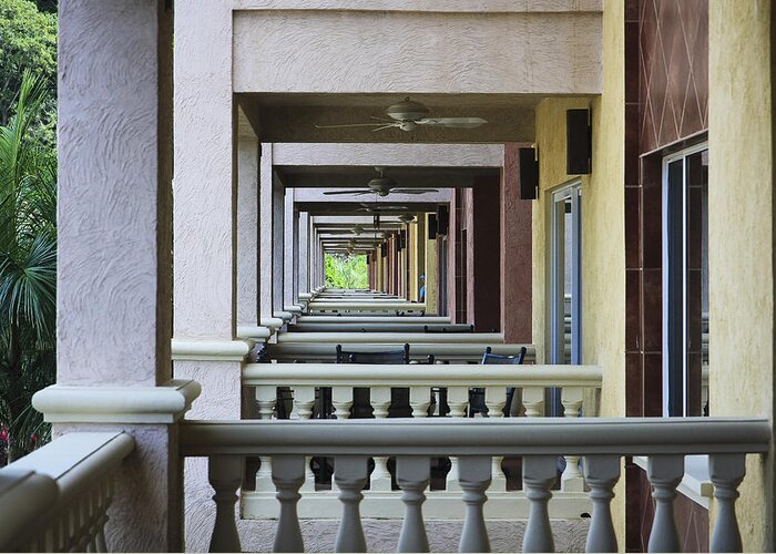 Architecture Greeting Card featuring the photograph View Through Balconys by Nick Mares