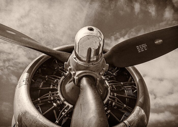 3scape Greeting Card featuring the photograph Vintage B-17 by Adam Romanowicz