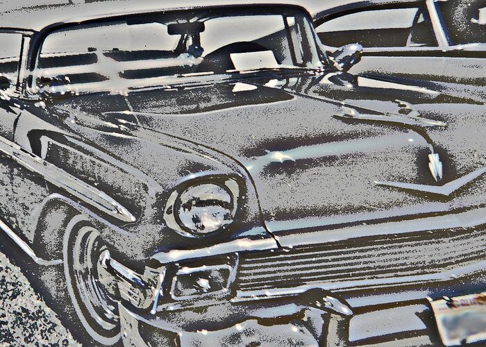 Vintage Car Greeting Card featuring the digital art Vintage Car I by Cathy Anderson