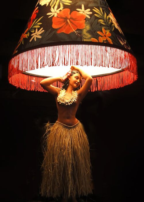 vintage hula girl lamp