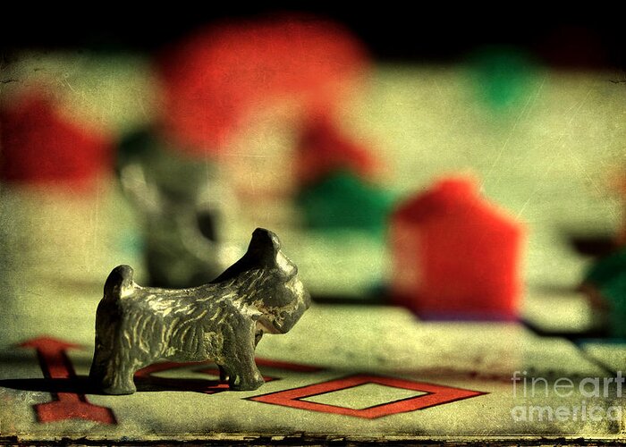 Monopoly Game Greeting Card featuring the photograph Vintage Monopoly by Michael Eingle