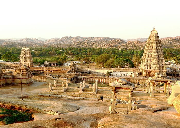 Built Structure Greeting Card featuring the photograph Virupaksh Temple, Hampi by Rbb
