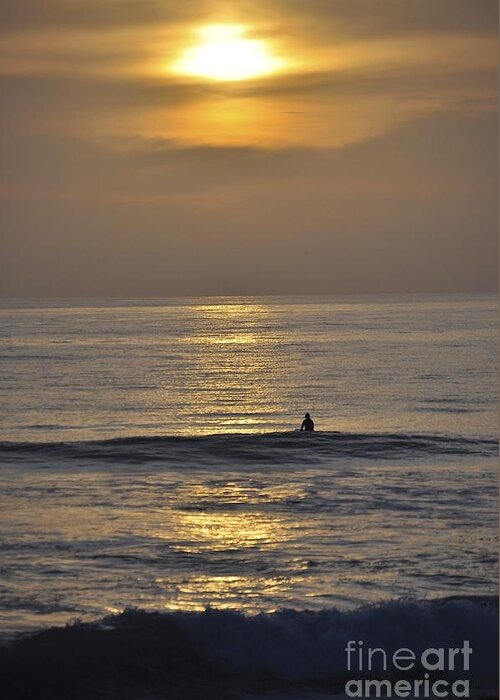 Surfing Greeting Card featuring the photograph Waiting for the Ride by Bridgette Gomes