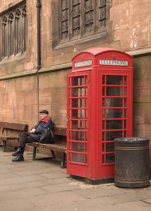 Telephone Booth Greeting Card featuring the photograph Waiting on a Call by Mike McGlothlen