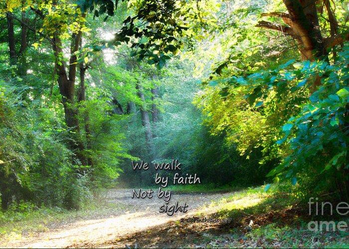 Sight Greeting Card featuring the photograph Walk by Faith by Sandra Clark