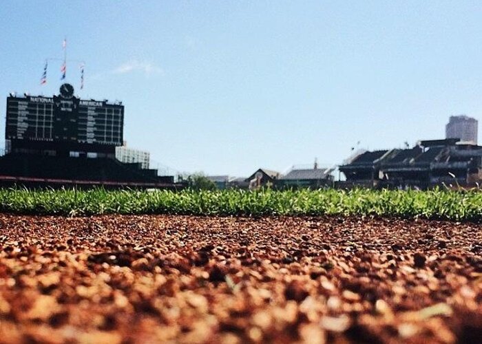 Vsco Greeting Card featuring the photograph Walked On The The Field At Wrigley by Olivia Witherite