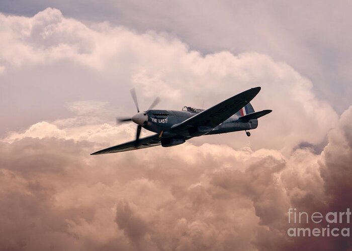 Supermarine Greeting Card featuring the digital art Warbirds - Spitfire by Airpower Art
