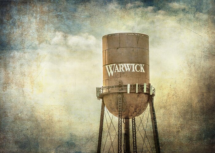 Water Tower Greeting Card featuring the photograph Warwick Water Tower by Cathy Kovarik