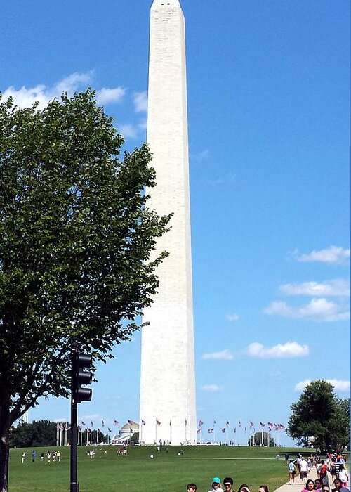 Washington Greeting Card featuring the photograph Washington Monument by Kenny Glover