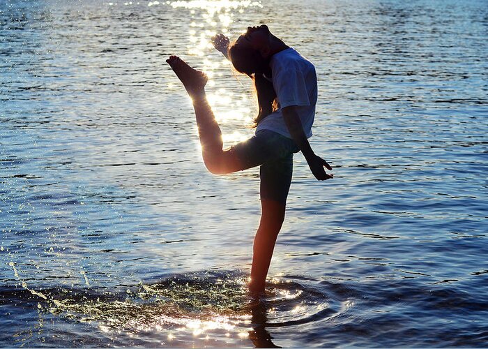 Laura Fasulo Greeting Card featuring the photograph Water Dancer by Laura Fasulo