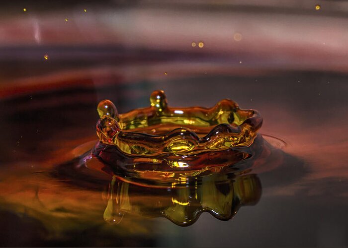 Water Drop Greeting Card featuring the photograph Water Drop Art by Peter Ciro