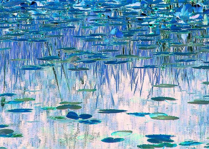 Abstraction Greeting Card featuring the photograph Water Lilies by Chris Anderson