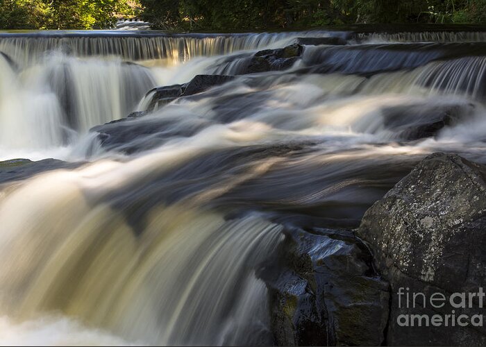 Waterfall Greeting Card featuring the photograph Water Paths by Dan Hefle