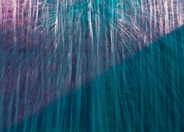 Abstract Greeting Card featuring the photograph Waterfall Abstract by Stuart Litoff
