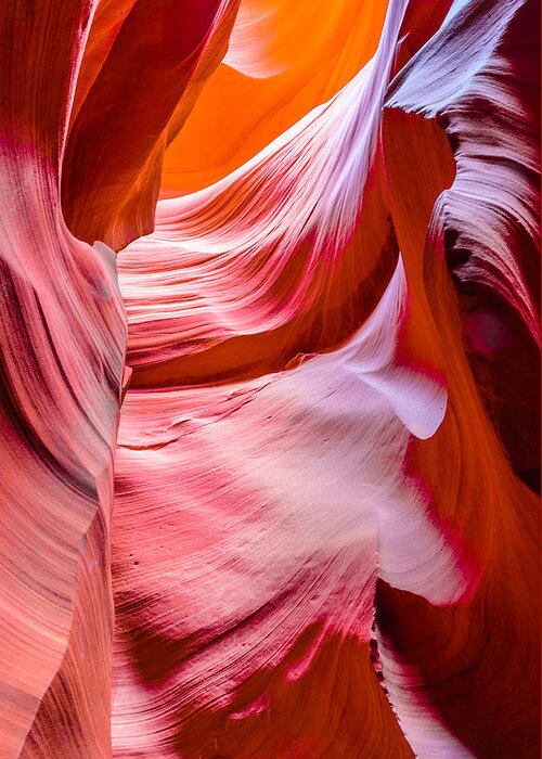 Antelope Canyon Greeting Card featuring the photograph Waves of Redrock by Jason Chu