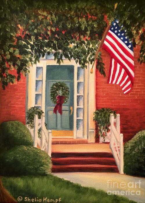 Art Greeting Card featuring the painting Welcome Home by Shelia Kempf