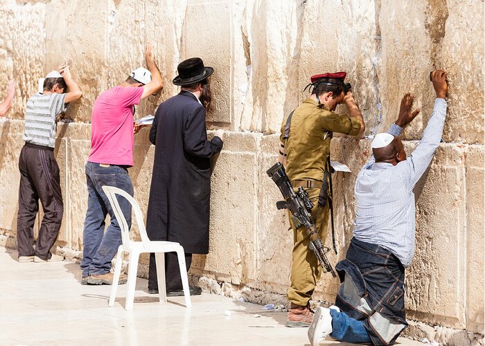 Western Wall Greeting Card featuring the photograph Western Wall by Alexey Stiop