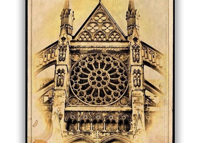 Rebelsunitedfeb2014potd Greeting Card featuring the photograph Westminster Abbey In A 1930's Style by Paul Burger