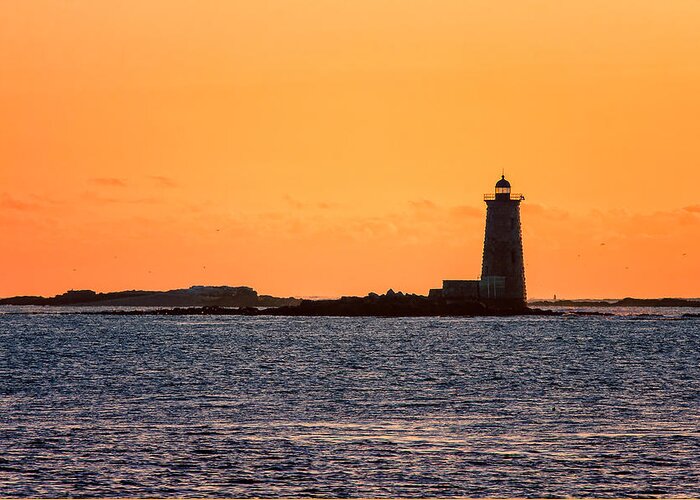 Ft Stark Greeting Card featuring the photograph Whaleback Light by Jeff Sinon