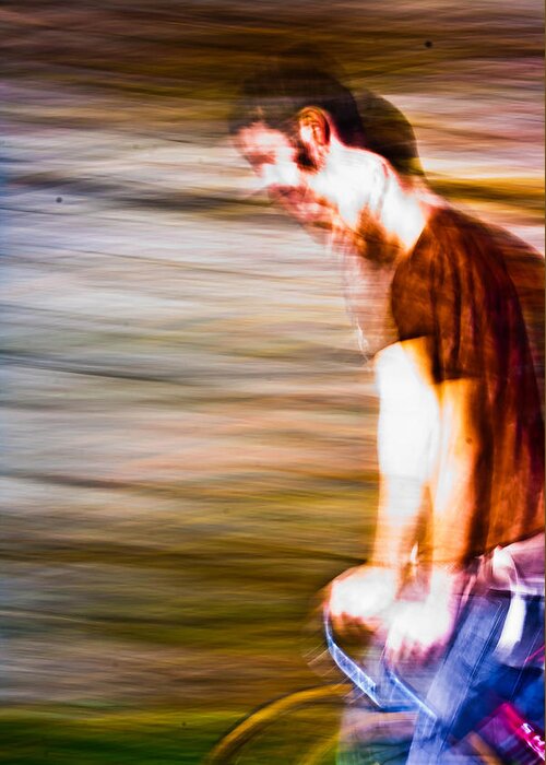 Motion Blur Greeting Card featuring the photograph What is he thinking? by Dylan Bouchard