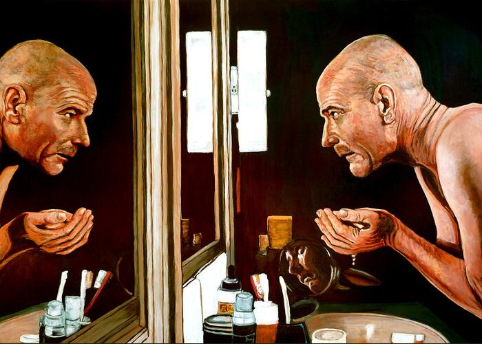 Breaking Bad Greeting Card featuring the painting What Now? by Tom Roderick