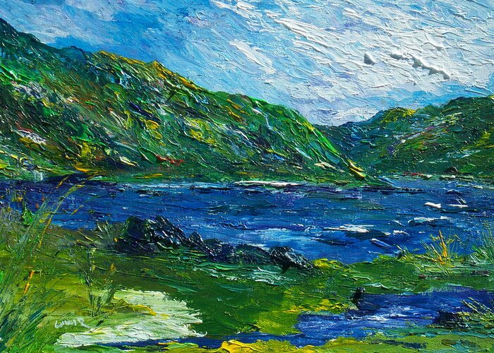 Ireland Greeting Card featuring the painting White water in Kenmare Kerry by Conor Murphy