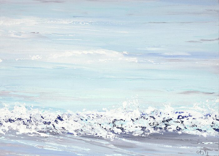 Costal Greeting Card featuring the painting White Water by Tamara Nelson