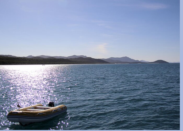 Dinghy Greeting Card featuring the photograph Whitsunday Island by Debbie Cundy