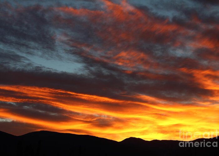 Sunrise Greeting Card featuring the photograph Wild Sunrise Over The Mountains by Fiona Kennard