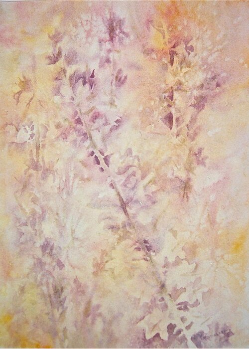 Watercolor Greeting Card featuring the painting Wildflowers Three by Carolyn Rosenberger