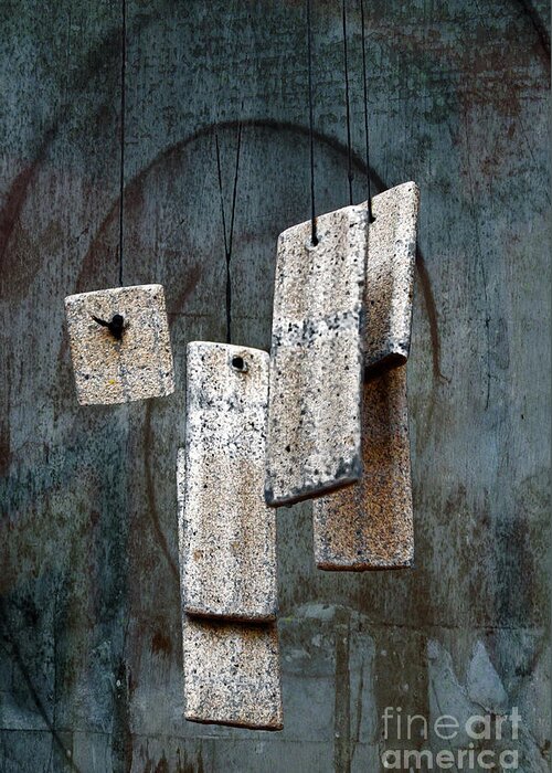 Textures Greeting Card featuring the photograph Wind Chimes by Ellen Cotton