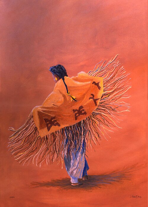 Dance Greeting Card featuring the painting Wind Dancer by Jerry McElroy
