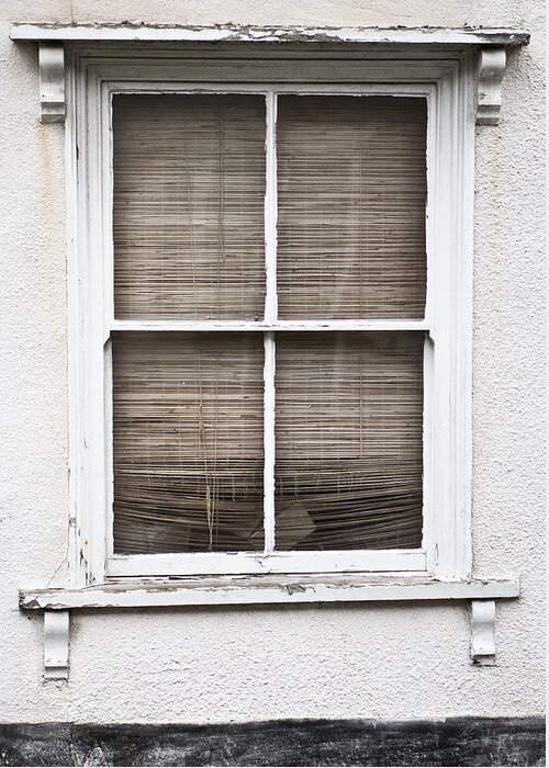.secret Greeting Card featuring the photograph Window and blind by Tom Gowanlock