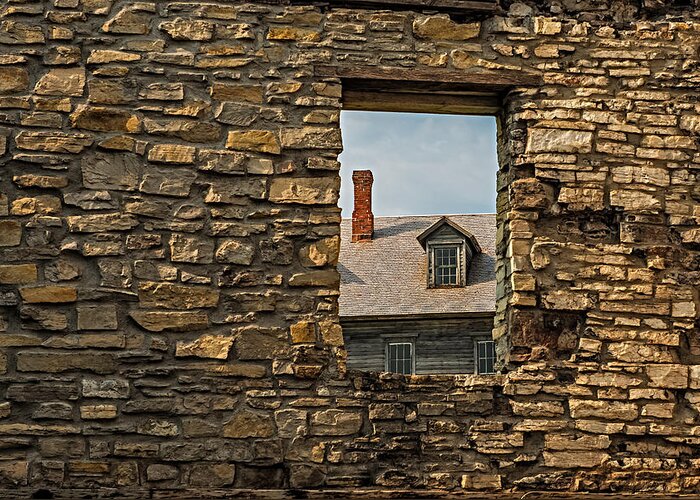 Historic State Park Greeting Card featuring the photograph Window in A Window by Paul Freidlund