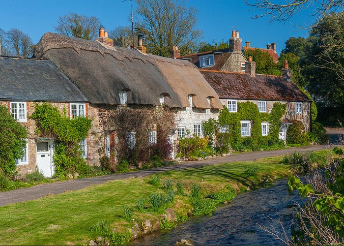 Calbourne Greeting Card featuring the photograph Winkle Street Calbourne Isle of wight by David Ross