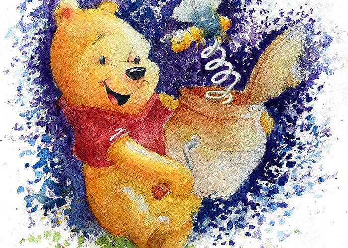 Winnie The Pooh Drawings With Honey - How To Draw Pooh Bear With Honey